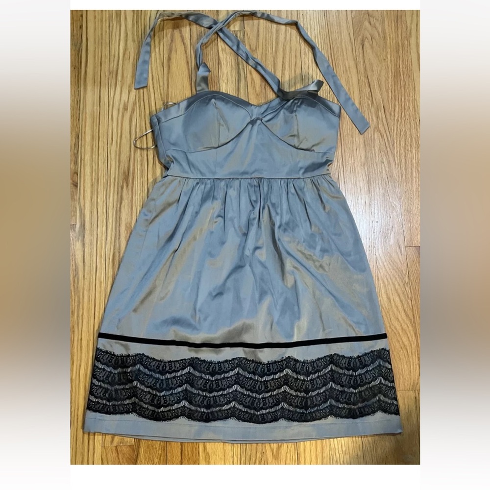 Johnny Martin Silver Gray And Black Dress Size S Sweetheart Top